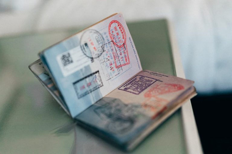 Standard Visitors visa in passport