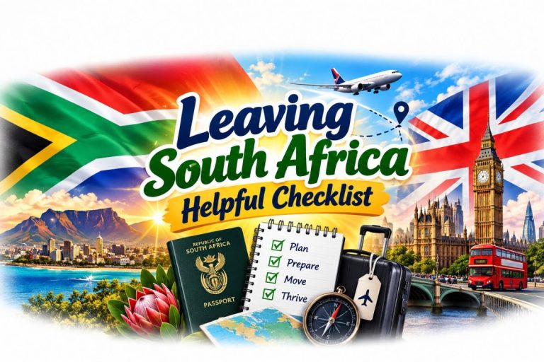 leaving South Africa helpful checklist