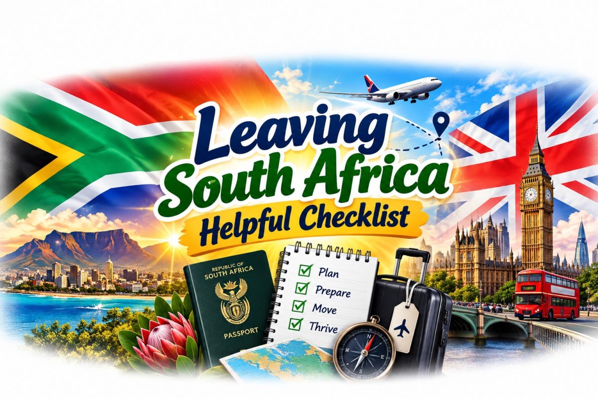 leaving South Africa helpful checklist